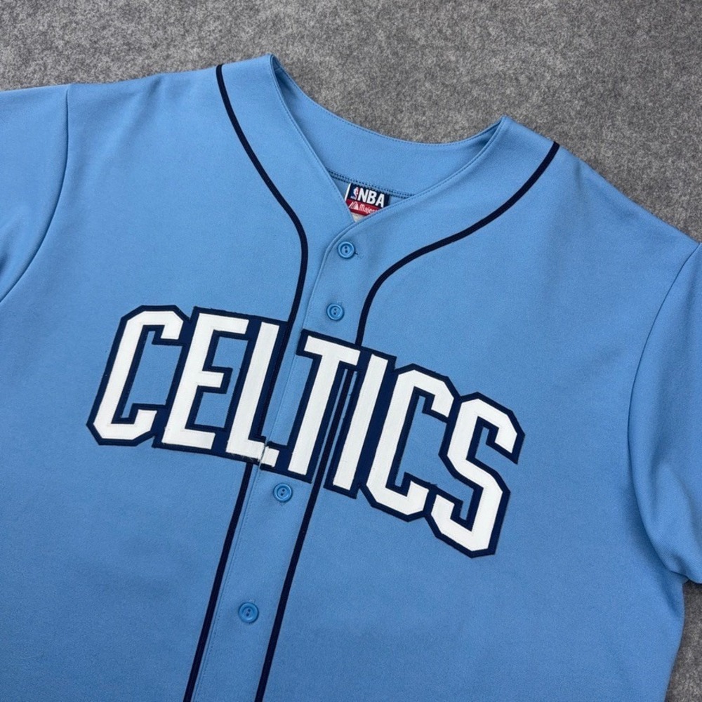 VTG Boston Celtics Jersey Men‎ 2XL Powder Blue Paul Pierce NBA Majestic 90s RARE